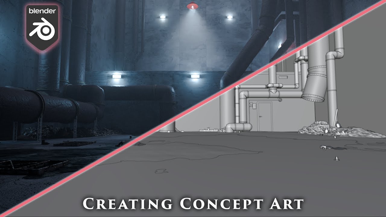 Some Thing Darker, Concept Art, Timelapse process video - Blender | 2022