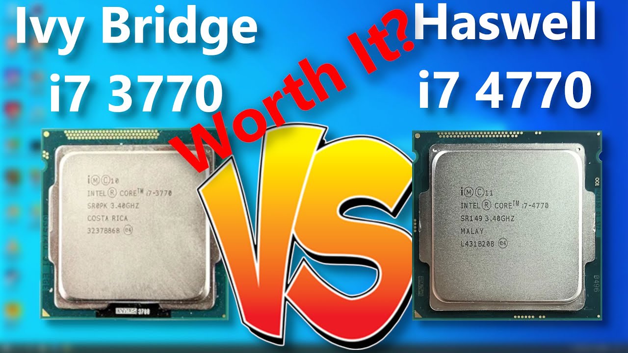 Сравнение процессоров Intel i7 3770 и 4770: Ivy Bridge и Haswell.