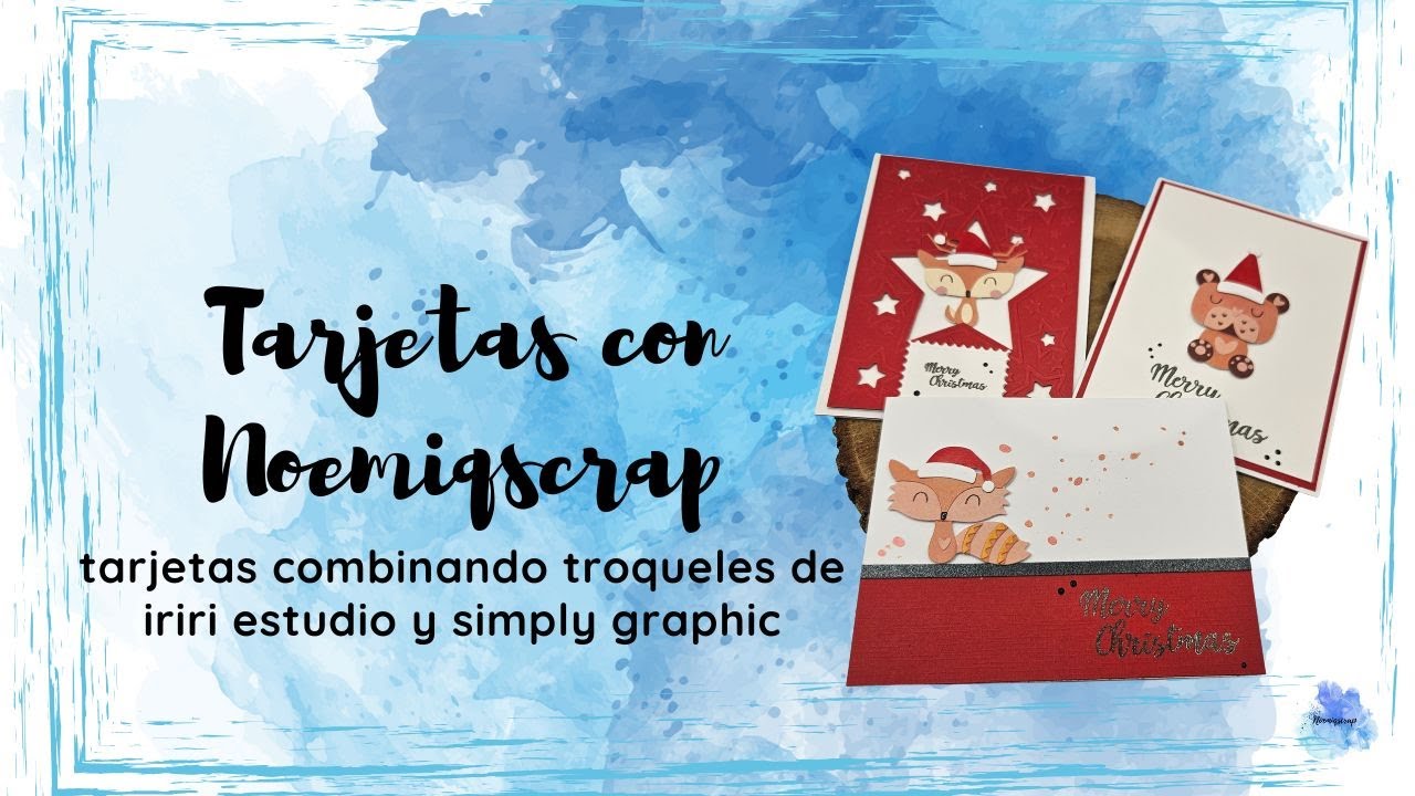Tarjetas combinando troqueles de iriri estudio y simpy graphic
