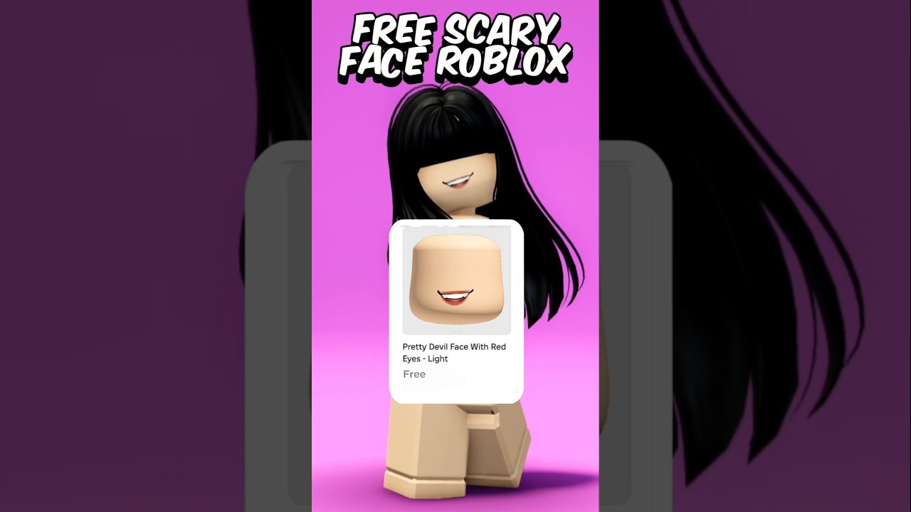 FREE HORROR FACE ROBLOX #roblox #freeitems #robux #robloxshorts
