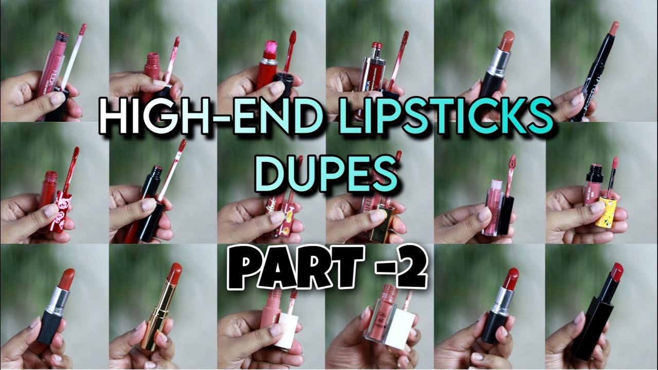 HIGH-END LIPSTICKS DUPES- Part 2|| 20 SHADES|| Mac/Smashbox/Rare Beauty/Huda Beauty/TheBalm/TooFaced