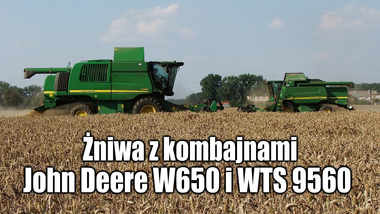 Żniwa z kombajnami John Deere W650 i WTS 9560