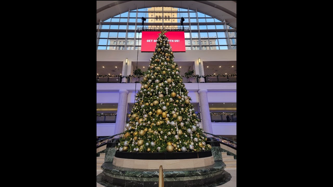 Tower City is Decorated for Christmas in Downtown Cleveland