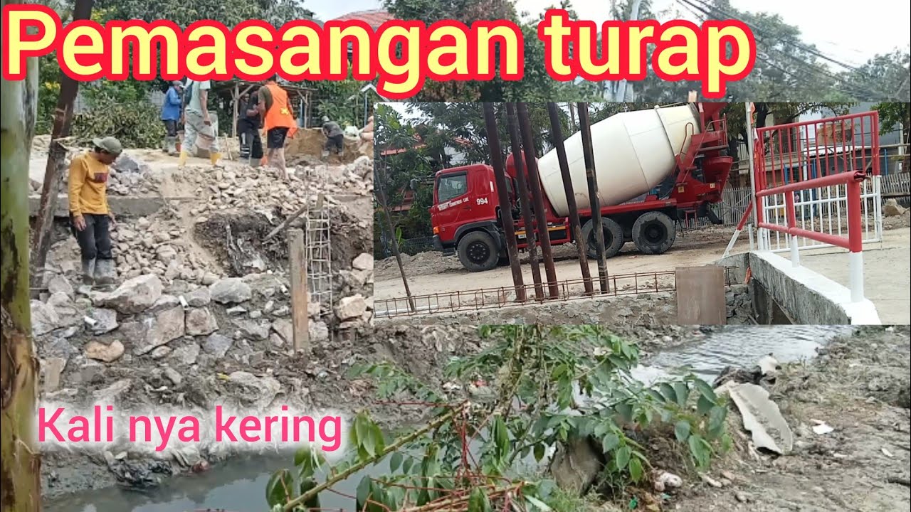 Masih proses pembuatan turap dan ngeratain jalanan kali alinda bekasi 