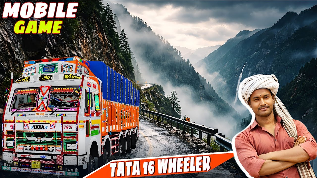 “खतरनाक पहाड़ी रास्तों पर डिलीवरी | Tata 16-Wheeler Truck Mountain Vlog 🚛⛰️”