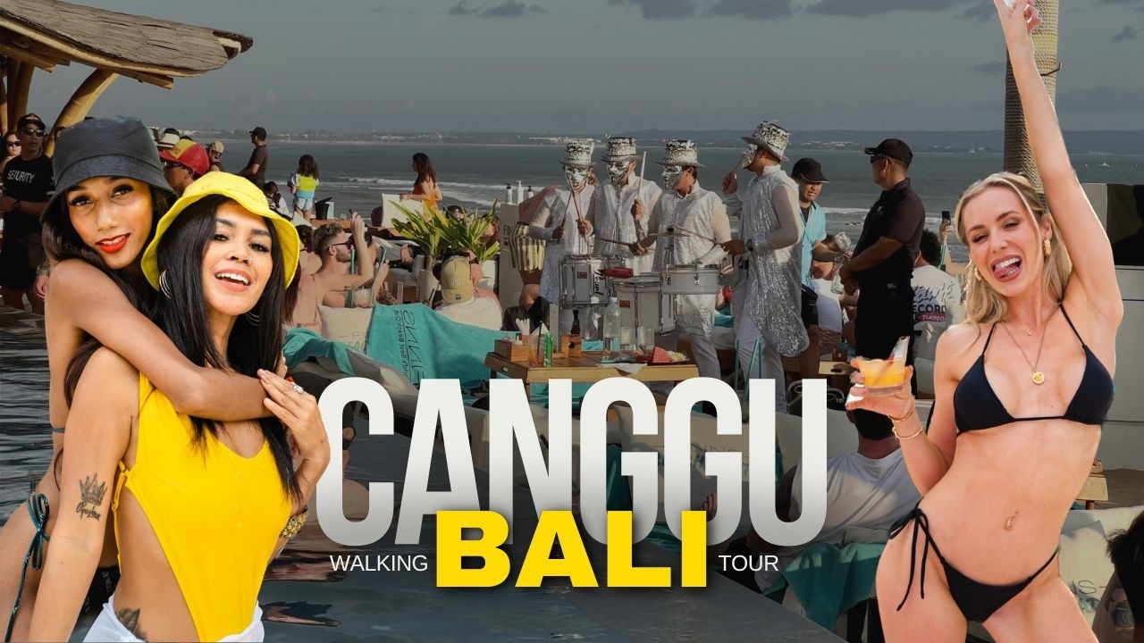 World's Best Beach Club: FINNS CANGGU BALI | WALKING Tour
