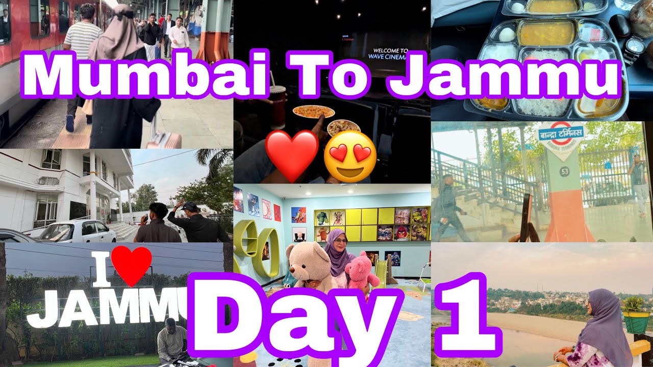 Mumbai To JAMMU😍|Kashmir Series DAY 1❤️|Train journey |Exploring JAMMU@Rumi's World #travelvlog