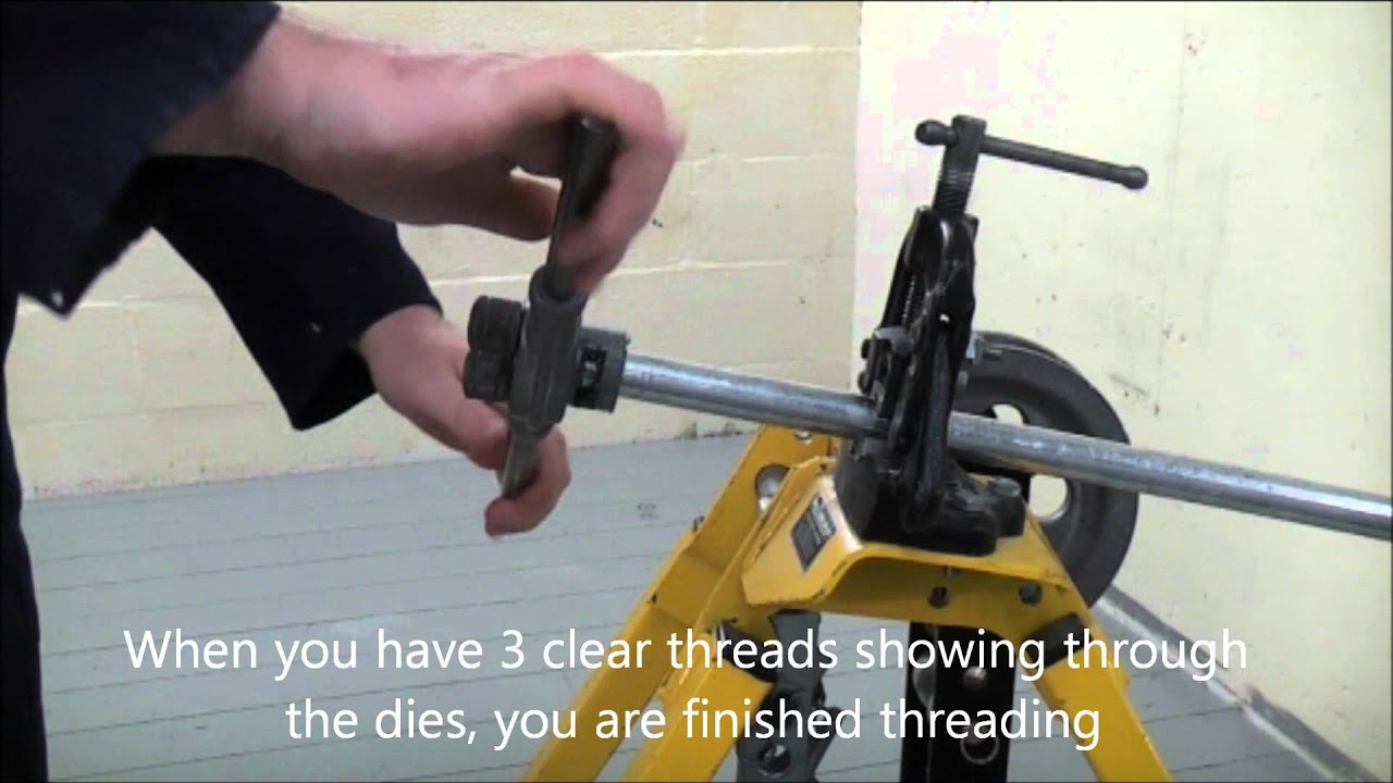 Cutting and Threading Steel Conduit
