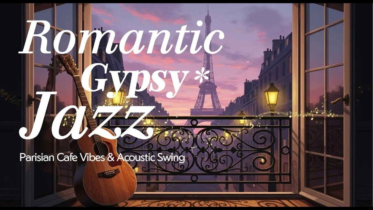 1 Hour of Romantic Gypsy Jazz   Parisian Cafe Vibes & Acoustic Swing  Window to Soul