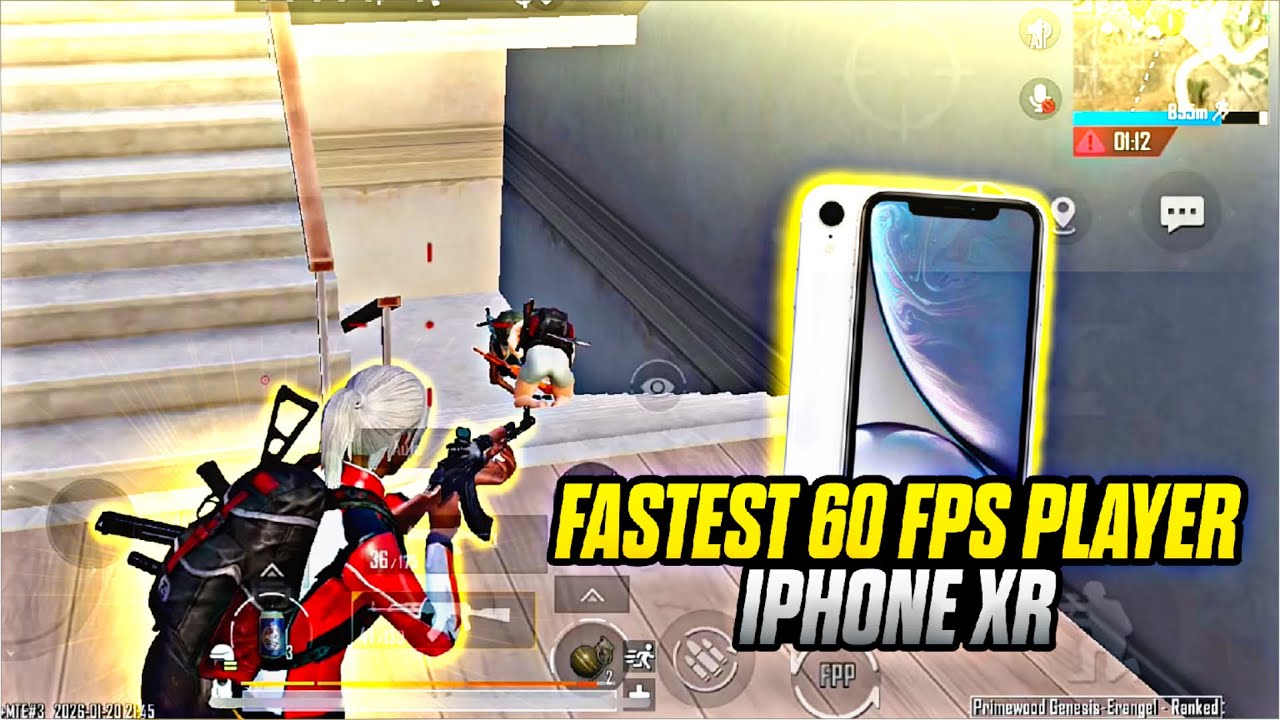 FASTEST 60 FPS PLAYER ☠️|| IPHONE XR🔱