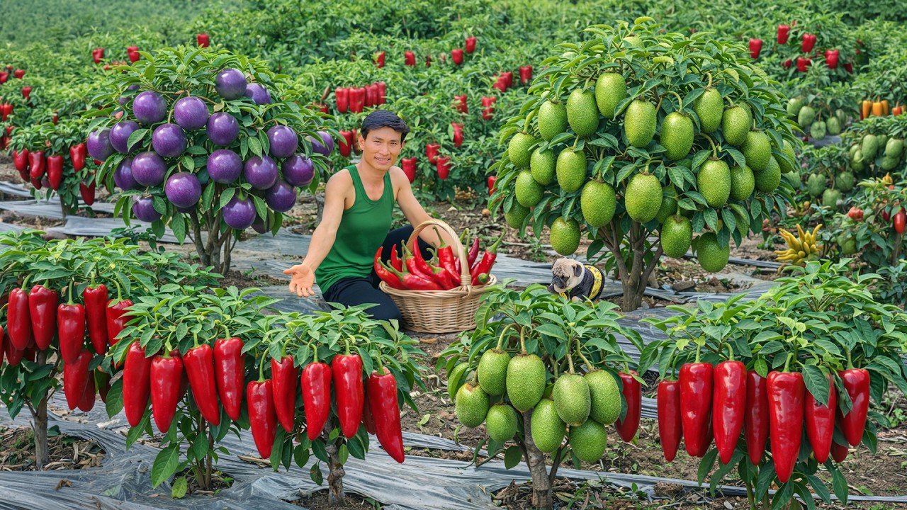 Chairman Trieu Harvests Chili Peppers To Sell  And Cooks Several Special Dishes With Chili – Farming