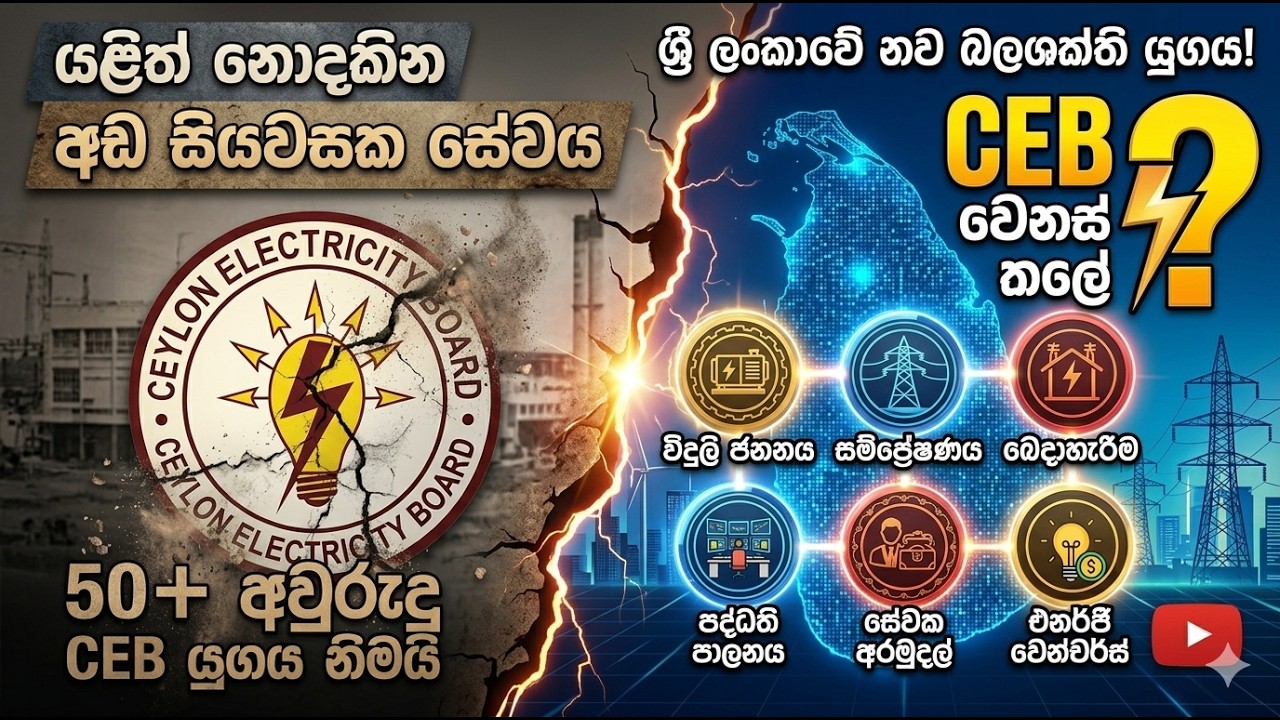 ලංකා විදුලිබල මණ්ඩලය අවලංගුයි!  දැන් සිට නව සමාගම් 6ක් | Sri Lanka Electricity Changes