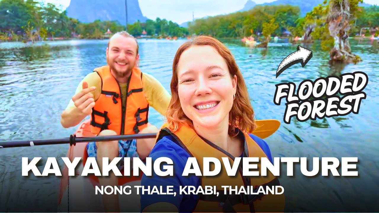 KAYAKING THROUGH A FLOODED FOREST🌿🚣&zwj;♂️ || Klong Root Water Canal in Krabi Thailand