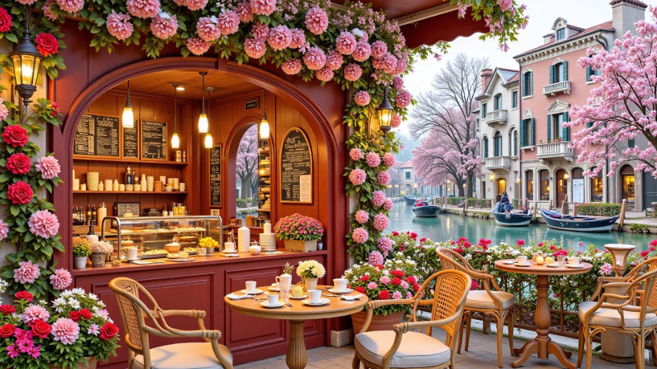 Tranquil Jazz in January Morning | Jazz Café Music by the River With Spring Ambience for Good Mood