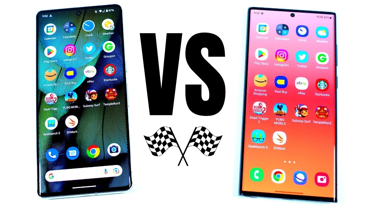 Google Pixel 7 Pro vs Galaxy S22 Ultra Speed Test!