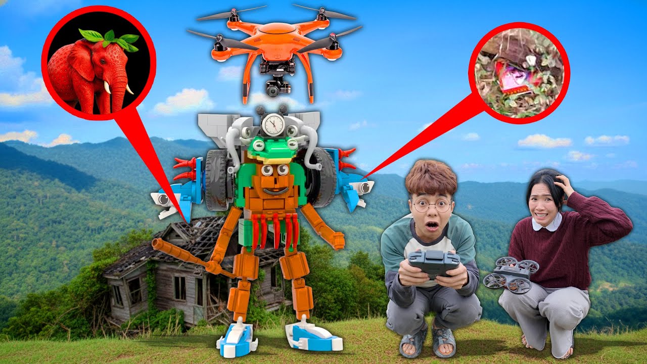 Thắng Tê Tê Lái FlyCam Bất Ngờ Tìm Thấy Brainrot Voi Dâu Tây và LeGo Boss Hợp Thể