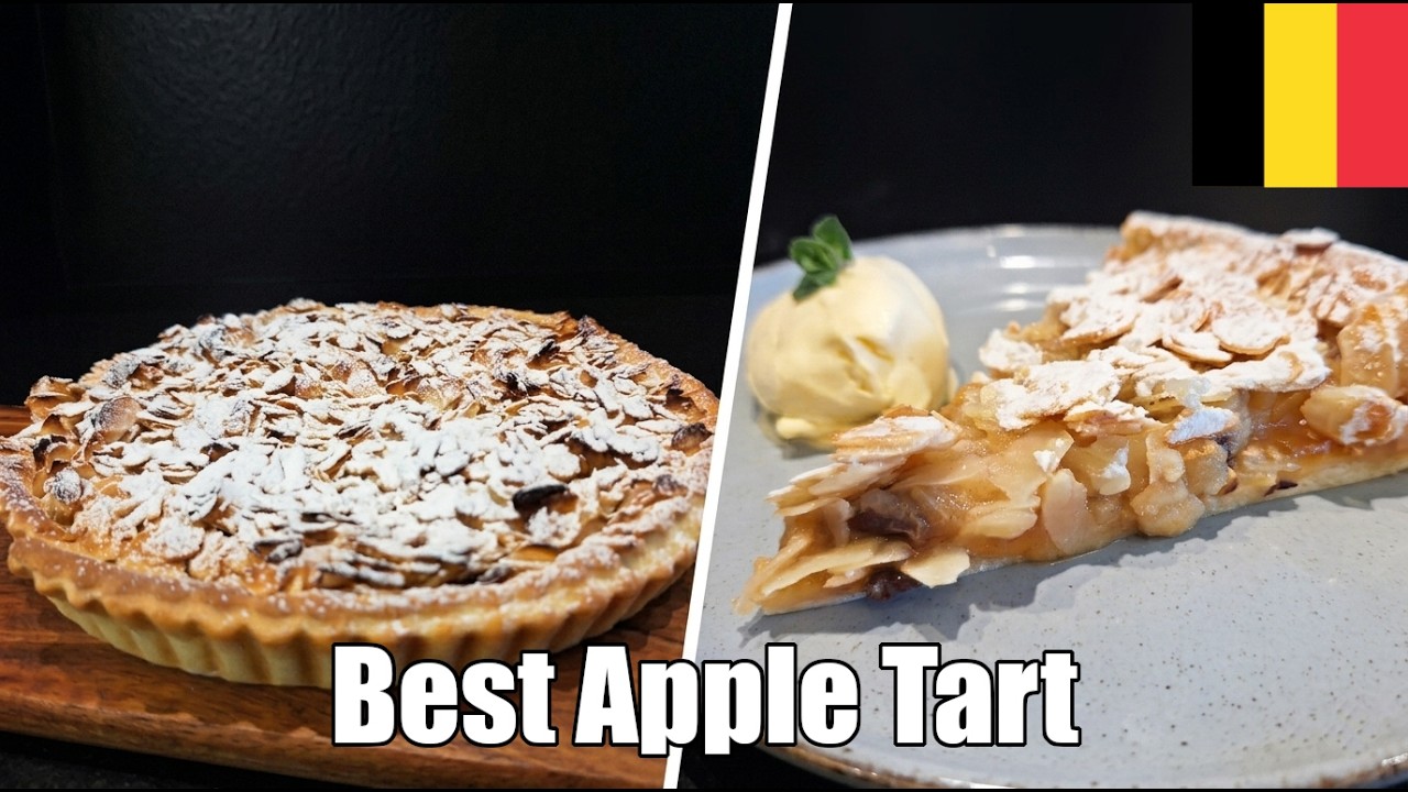 Authentic Breughelvlaai: Rustic Apple & Almond Tart