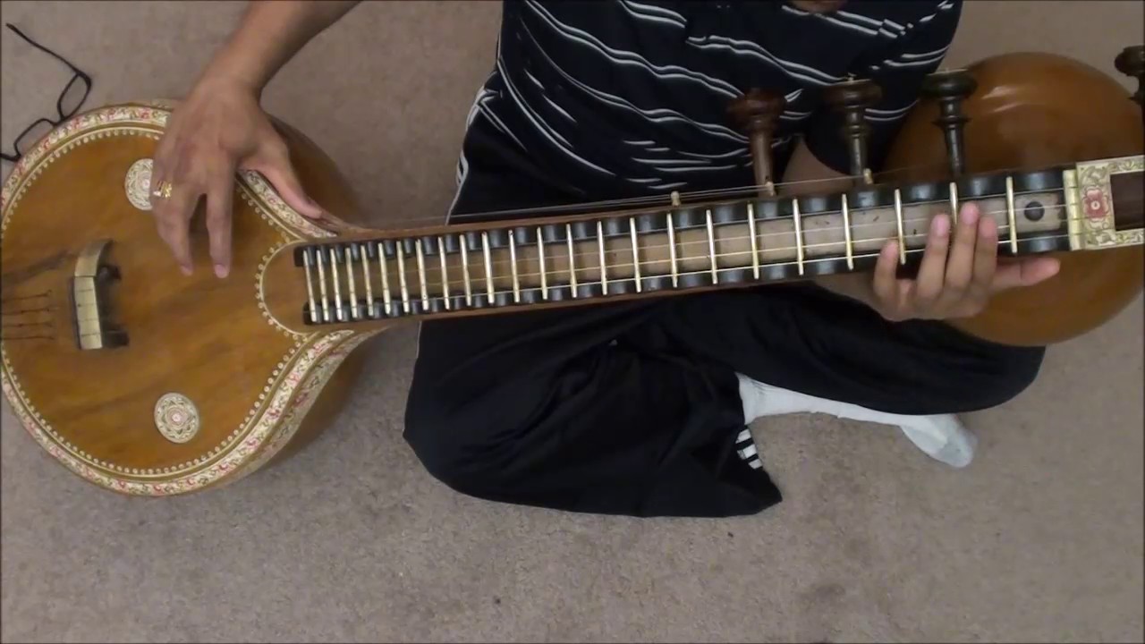 Baahu Bali Theme Song  Tutorial on Veena.(Mamathala Thalli)