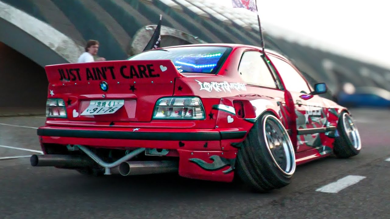 Bagged Tuner Cars Leaving a Carshow! Risenation 2026