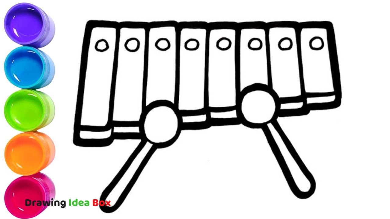Let’s Draw a Colorful Xylophone! 🎶🌈 | Easy Drawing for Kids | Yup Yup Go