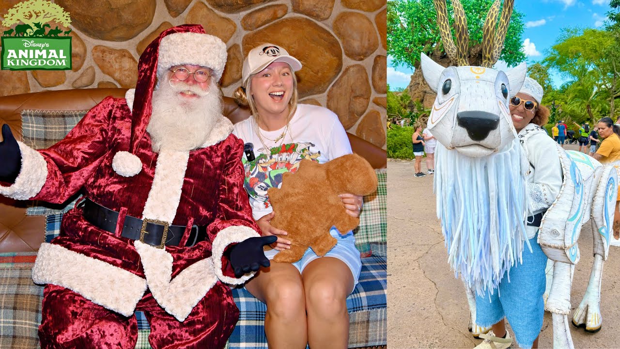 Disney's Animal Kingdom! The LAST Christmas in DinoLand USA! Meeting Santa, Merry Menagerie & More