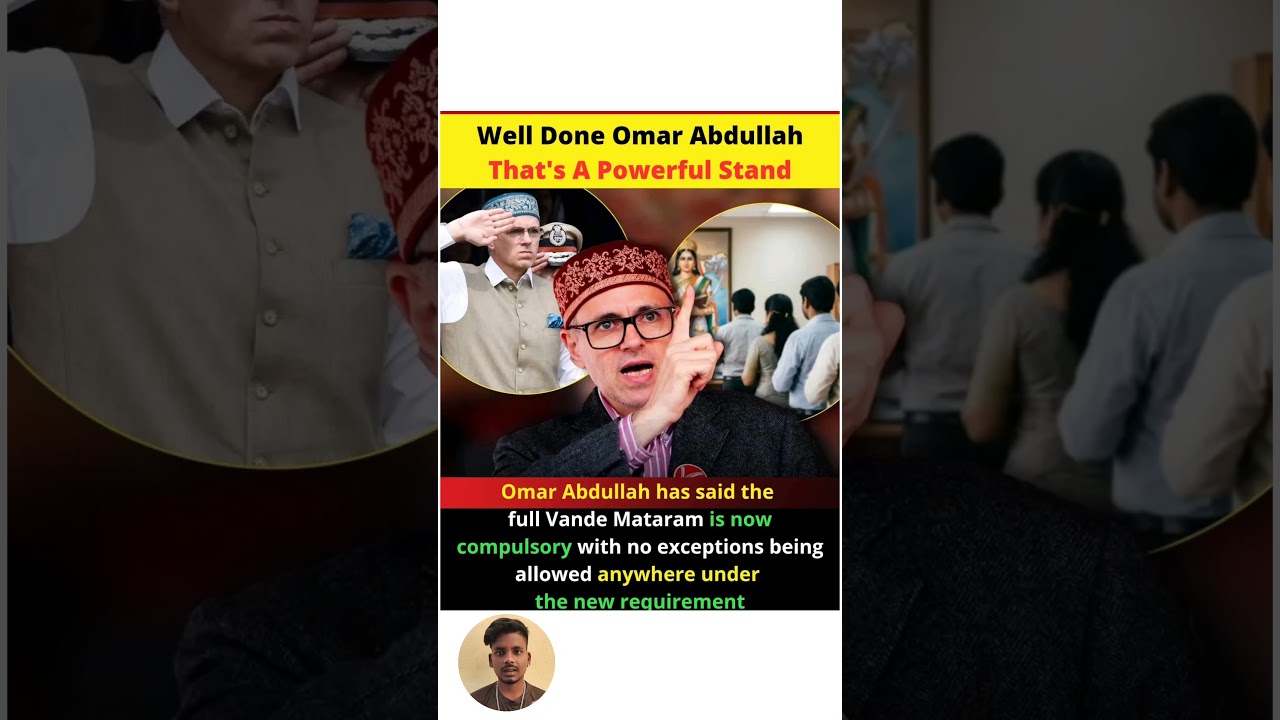 Omar Abdullah&rsquo;s BIG Statement on Vande Mataram 🇮🇳🔥 | Powerful Stand? #Shorts