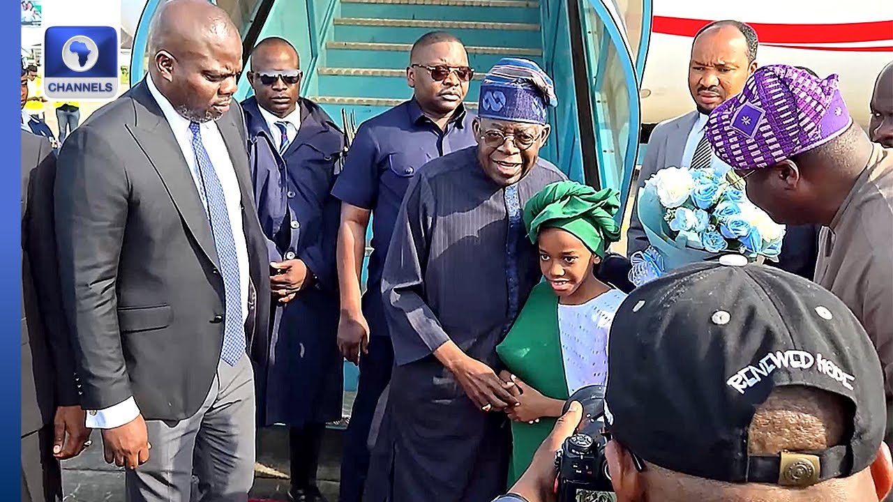 Tinubu Arrives In Lagos For ECOWAS 50th Anniversary