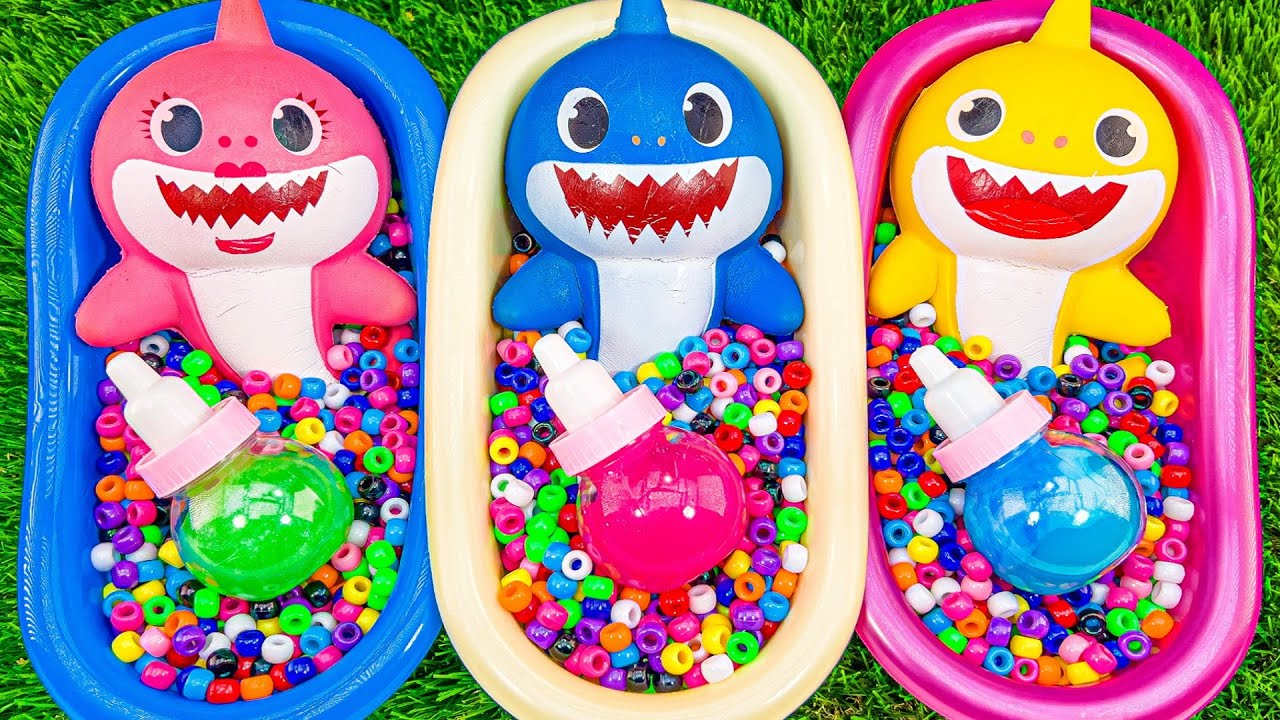 Satisfying Video l Making Oddly Baby Sahrk with SPRUNKI Cnady From Giant Colorful Beads Mixing ASMR