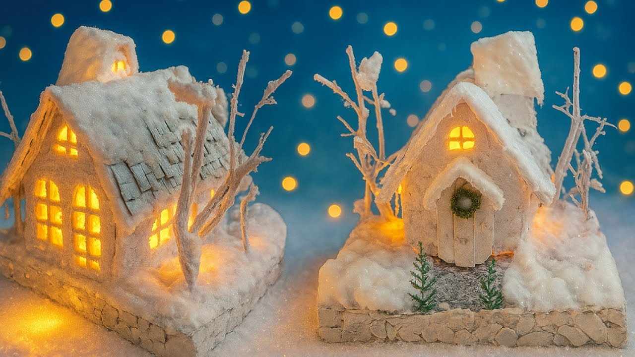 Magical Cardboard Christmas House: DIY Holiday Home Decor!