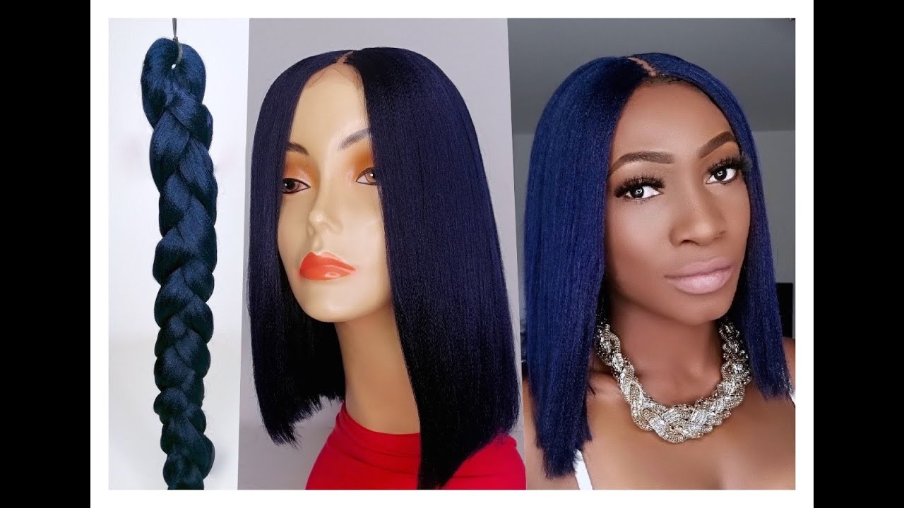 DIY: Bob Crochet Wig - Using Braided Hair ( No Closure)