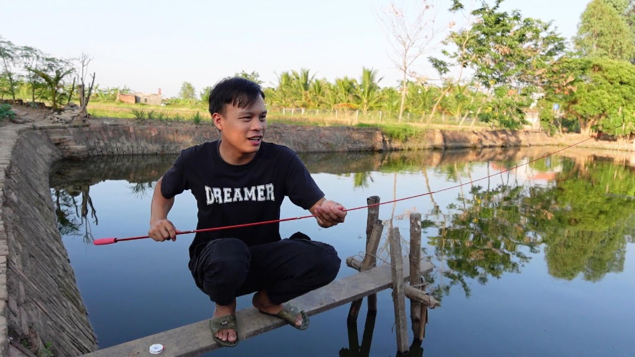 CẦN C&Acirc;U RẺ NHẤT THẾ GIỚI GI&Aacute; 1 ĐỒNG - LẠ VLOG C&Acirc;U C&Aacute; MINI ( Micro fishing rod )