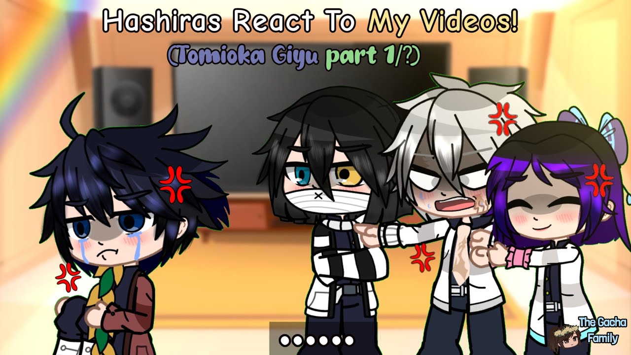 𝙆𝙉𝙔 // 🩵Hashiras React To MY Videos!🩵 *Tomioka Giyu 1/?* // Gacha Club x Demon Slayer