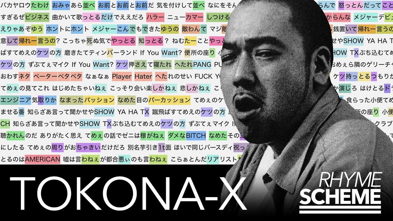 知らざあ言って聞かせやSHOW / TOKONA-X（2004） | Japanese Hiphop Rhyme Scheme 050