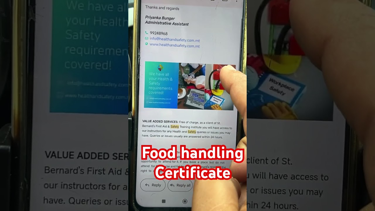 How to Make It Food handling Certificate ll online and physical ll #malta #hotel #foodhandling