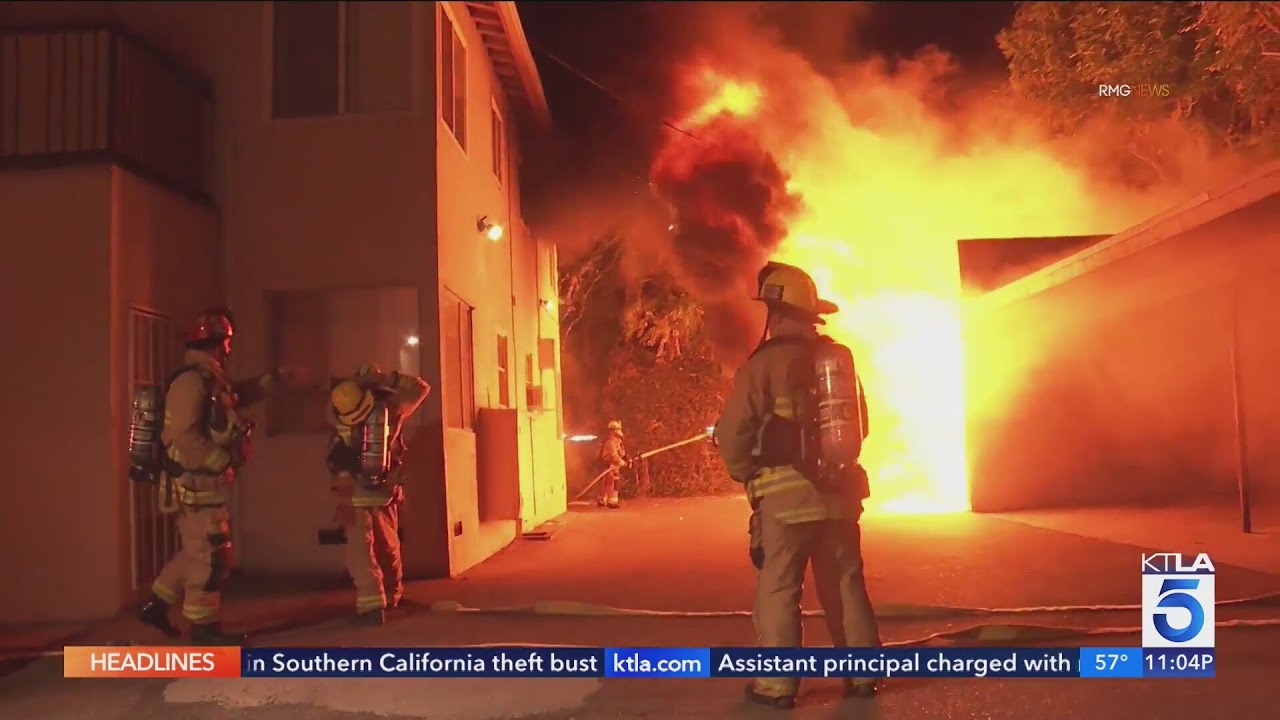 Woman’s car explodes; neighbors suspect serial arsonist targeting Sherman Oaks area