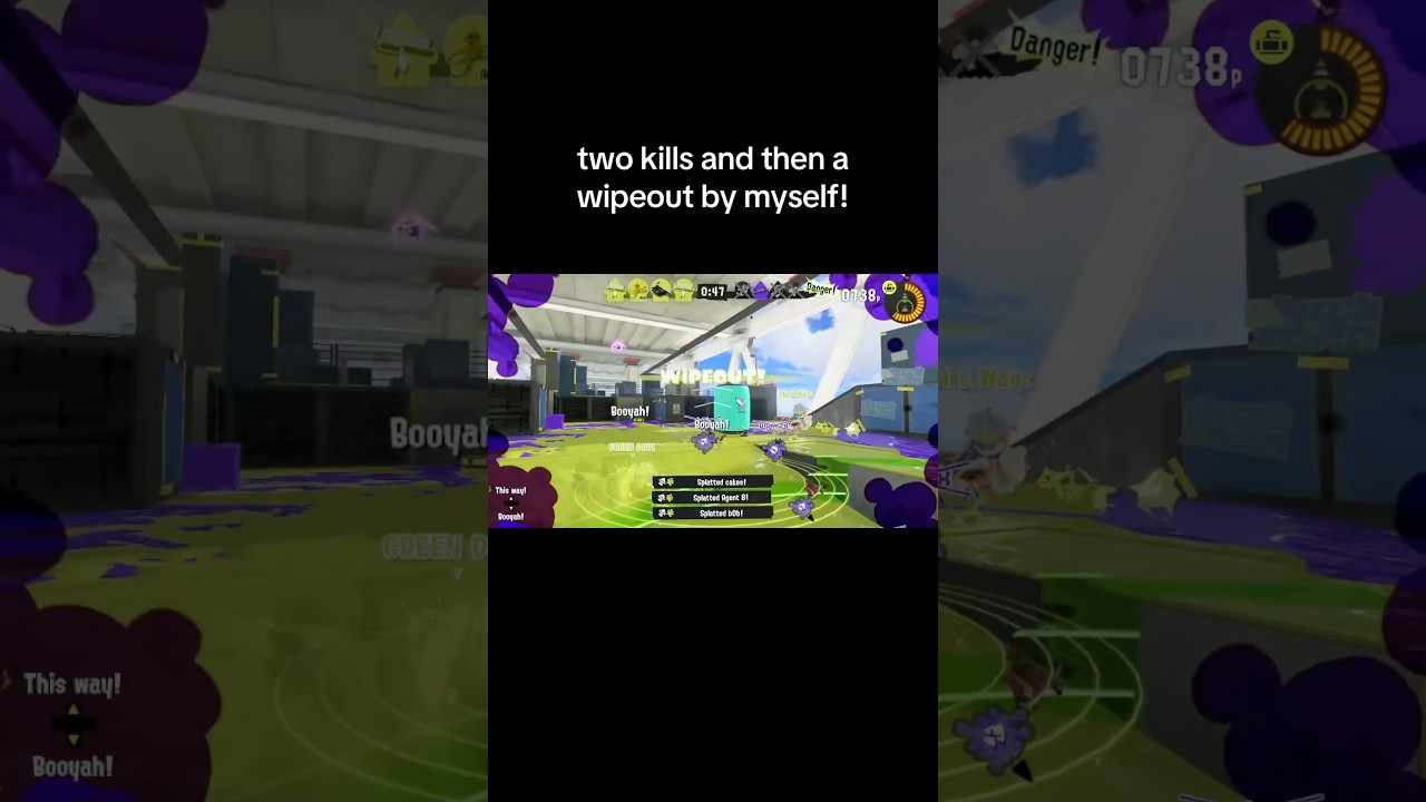 two kills and then a wipeout by myself! #splatoon #shorts