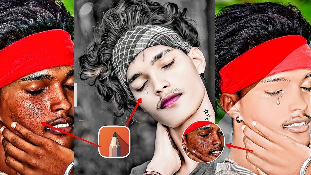 Autodesk sketchbook oil paint face smooth photo editing|| Full Hd Face Soomth In Sketchbook