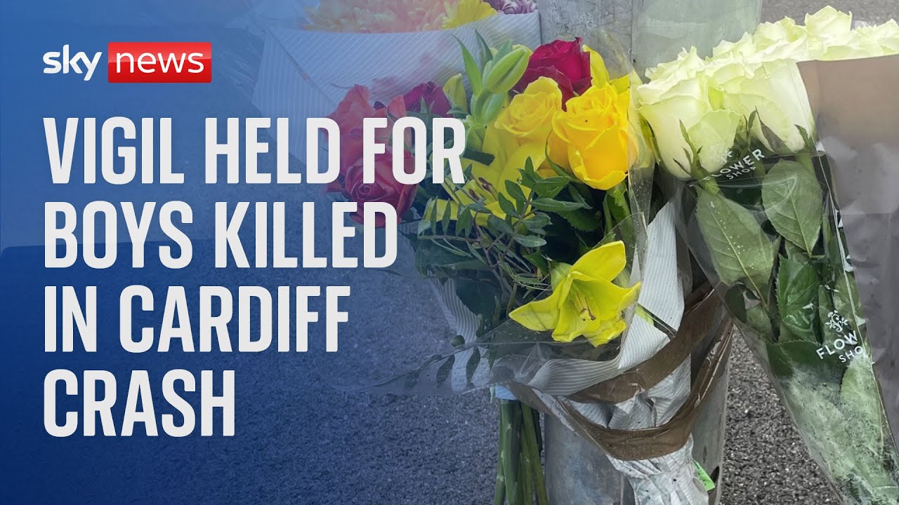 Balloons released at vigil for two teenagers killed in Cardiff crash