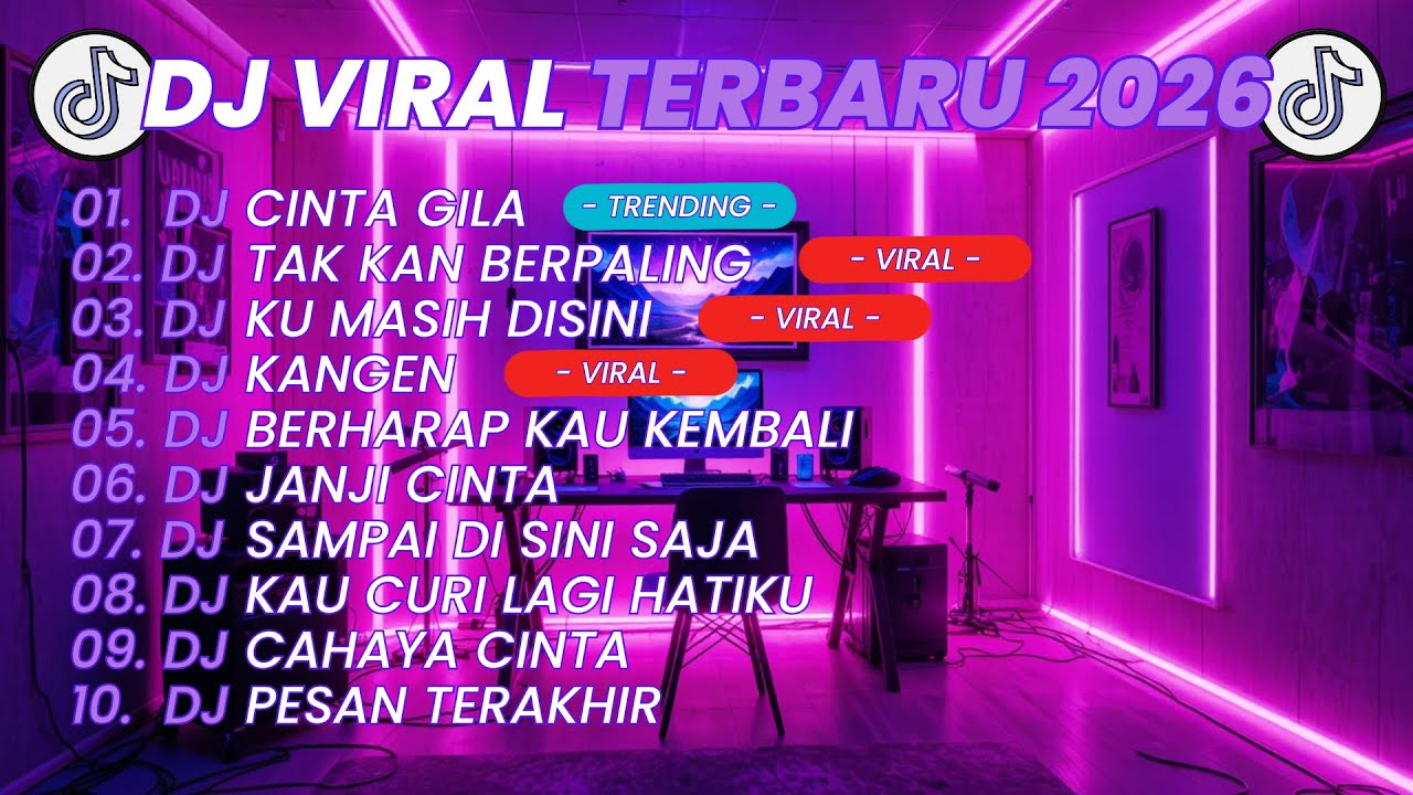 DJ TIKTOK TERBARU 2026🎵 DJ CINTA GILA | DJ TAK KAN BERPALING