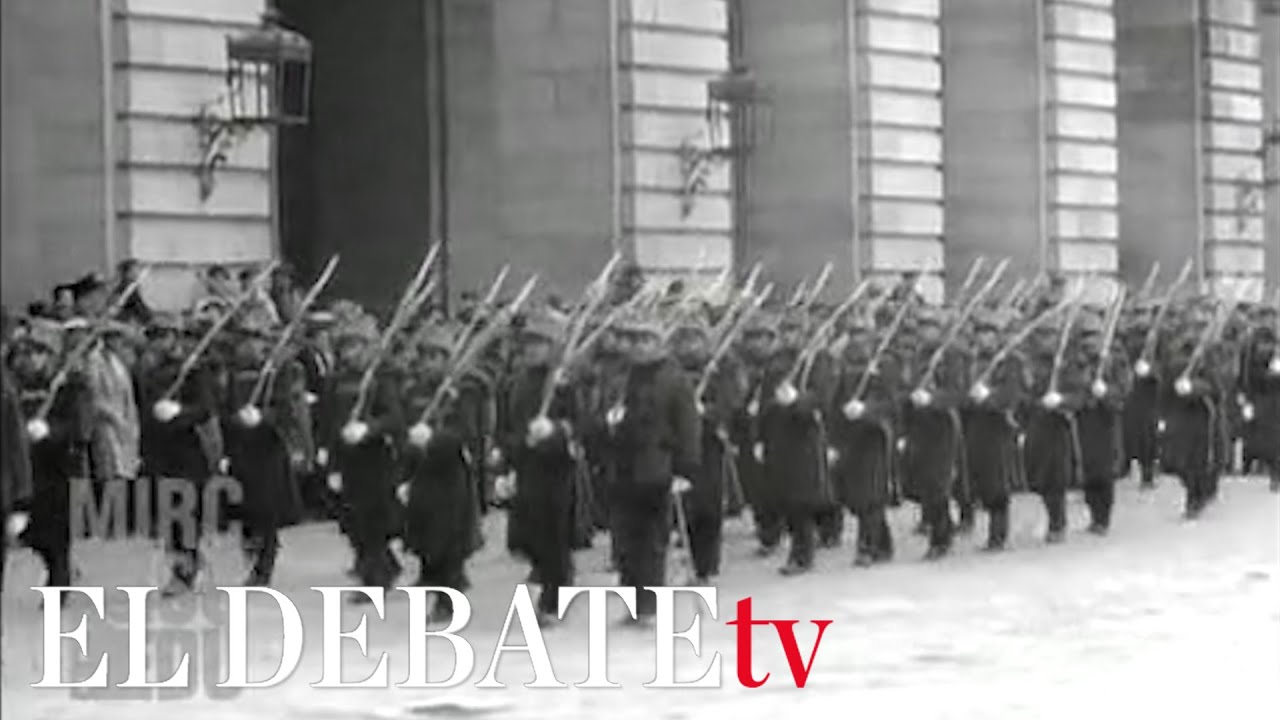 Así era el relevo de la Guardia Real en 1929