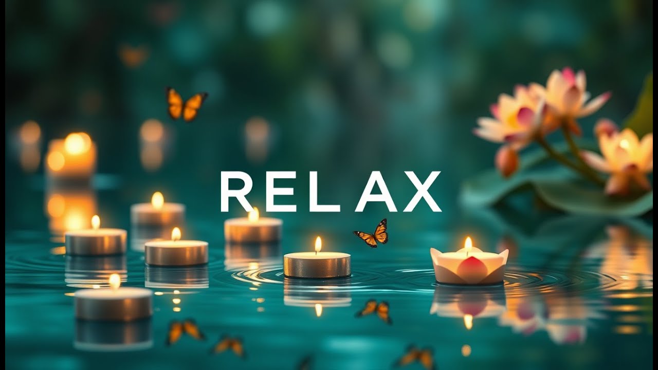 “Zen Bamboo Water 🌿 Lotus Candle Meditation | Deep Relaxation, Stress Relief & Healing Music”