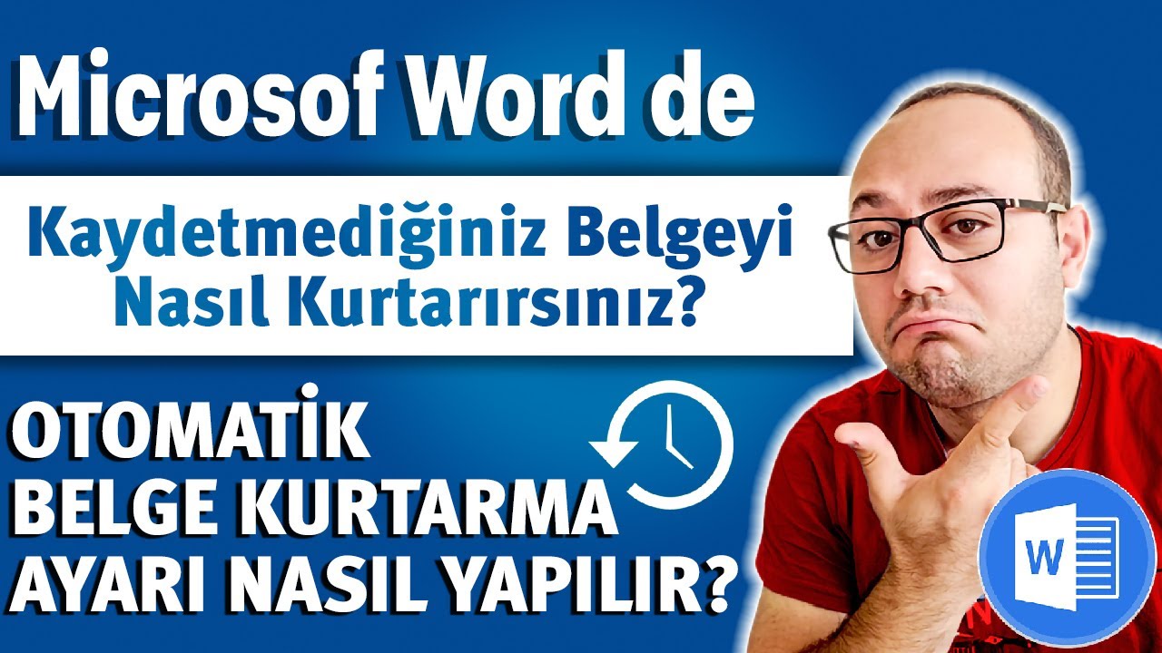 KAYDEDILMEYEN WORD BELGESINI KURTARMA | OTOMATIK BELGE KURTARMA | AYARI NASIL YAPILIR? | 2022
