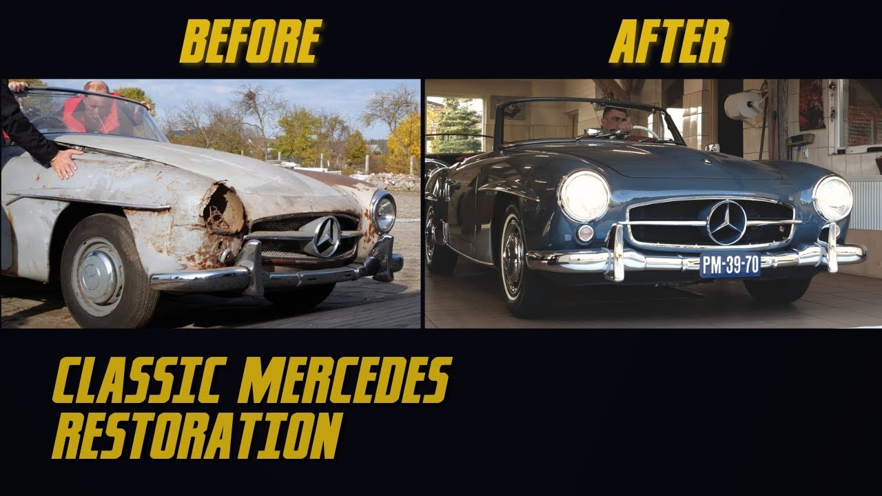 Classic Mercedes 190SL / 230SL  restoration /  no talking - just working | satisfying mechanic video