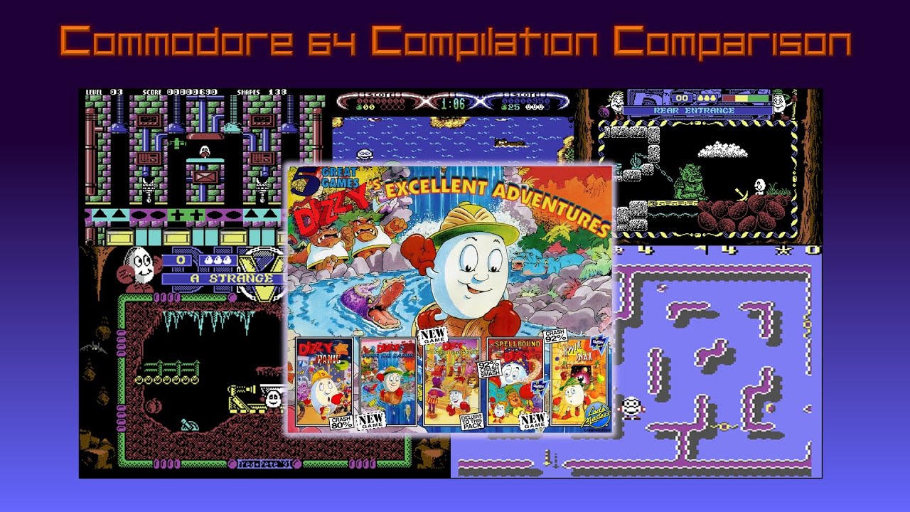 Сравнение компиляций Commodore 64: Dizzy's Excellent Adventures (1991)