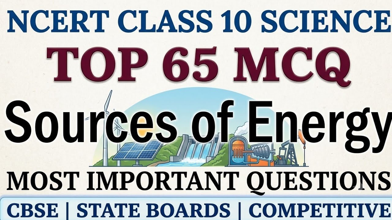 Best MCQ Class 10 Sources Of Energy Full Chapter || NCERT MCQ || Cbse MCQ @mcqncert #mcqncert