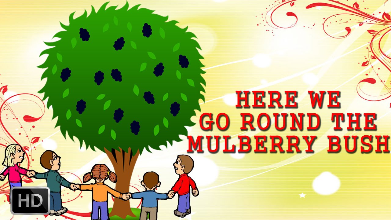 HERE WE GO ROUND THE MULBERRY BUSH - NURSERY RHYMES - BABY SONGS - POPULAR RHYMES FOR KIDS