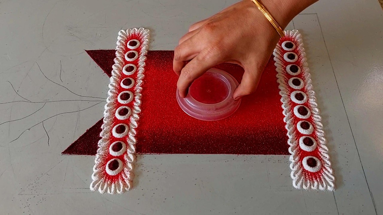 Tulsi Vivah Rangoli Design Simple and Easy  | Dev Diwali Rangoli Design | Rangoli for Tulsi Poojan