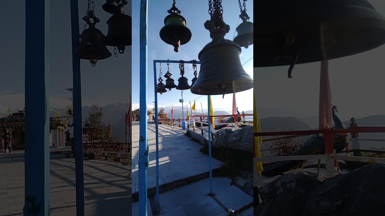 Kartickswami Temple in Uttarakhand.Majestic view of the mighty Himalayas.