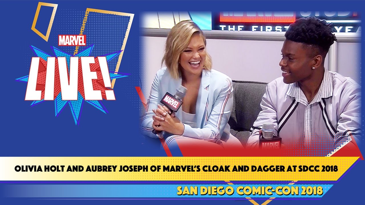 Olivia Holt and Aubrey Joseph of Marvel's Cloak and Dagger at SDCC 2018