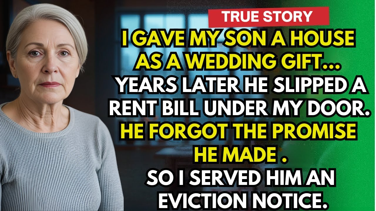 MY SON SENT ME A RENT BILL FOR THE HOUSE I GIFTED HIM… SO I SENT HIM AN EVICTION NOTICE